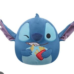 Squishmallows stitch Blue Plush Toy Purple NEW eating fries